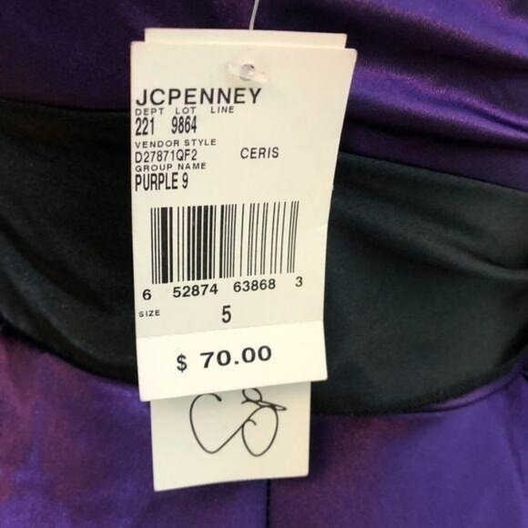 Speechless Bow Mini Dress Purple Black Size Small - Picture 4 of 7